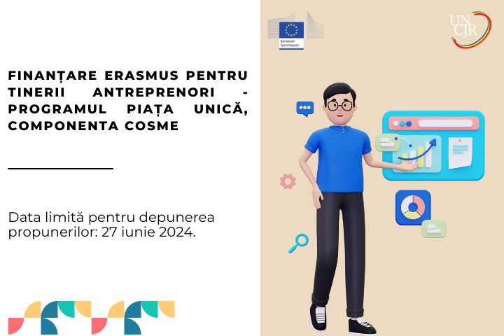 Finanțare Erasmus pentru tinerii antreprenori – programul Piața unică, componenta COSME