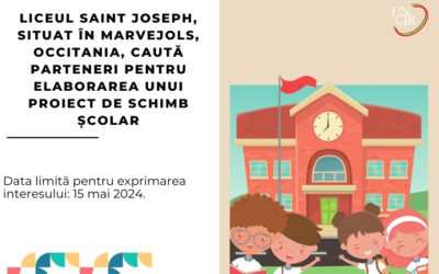 Liceul Saint Joseph, situat în Marvejols, Occitania, caută parteneri pentru elaborarea unui proiect de schimb școlar