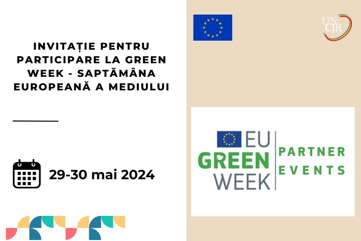 Invitație pentru participare la Green Week – saptămâna europeană a mediului, 29-30 mai 2024