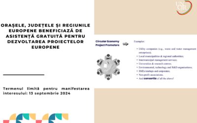 Orașele, județele și regiunile europene beneficiază de asistență gratuită pentru dezvoltarea proiectelor europene