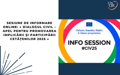 Sesiune de informare online: « Dialogul civil – apel pentru promovarea implicării și participării cetățenilor 2025 »