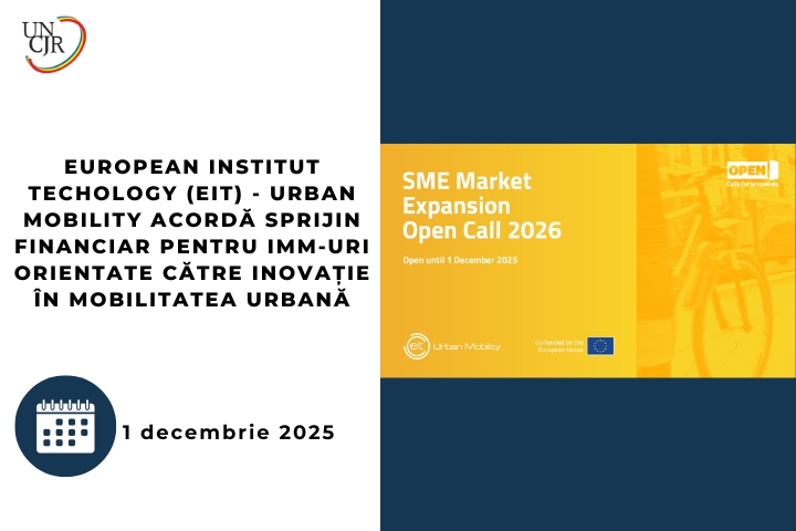 European Institut Techology (EIT) – Urban Mobility acordă sprijin financiar pentru IMM-uri orientate către inovație în mobilitatea urbană