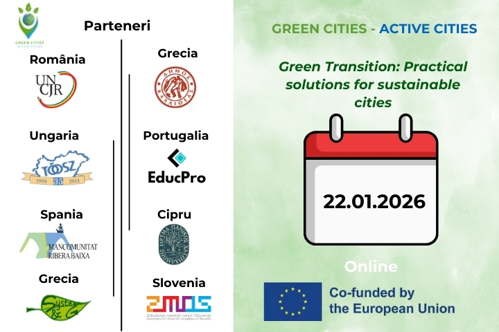Eveniment online – 22 ianuarie 2026  Green Transition: Practical Solutions for Sustainable Cities