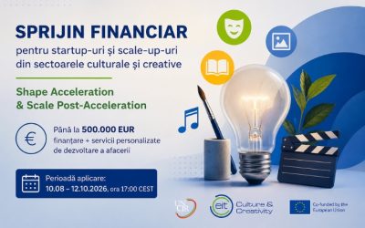 Sprijin financiar pentru startup-uri și scale-up-uri prin programele „Shape Acceleration” și „Scale Post-Acceleration”