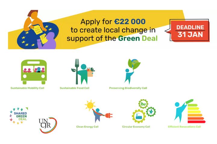 Depuneţi o aplicaţie pentru a beneficia de 22.000 EUR pentru acţiuni locale în sprijinul iniţiativei „Green Deal”